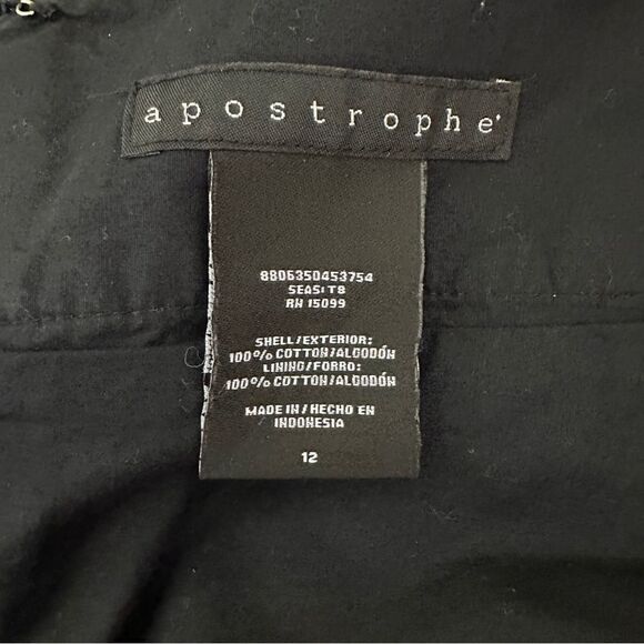 Apostrophe black and white lined skirt size 12 - Picture 7 of 8